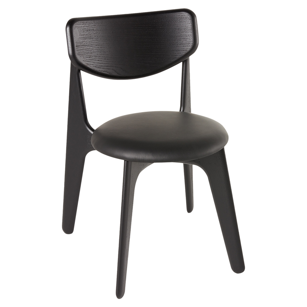 Slab Upholstered Dining Chair - Black Oak