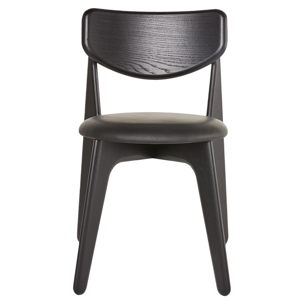 Slab Upholstered Dining Chair - Black Oak