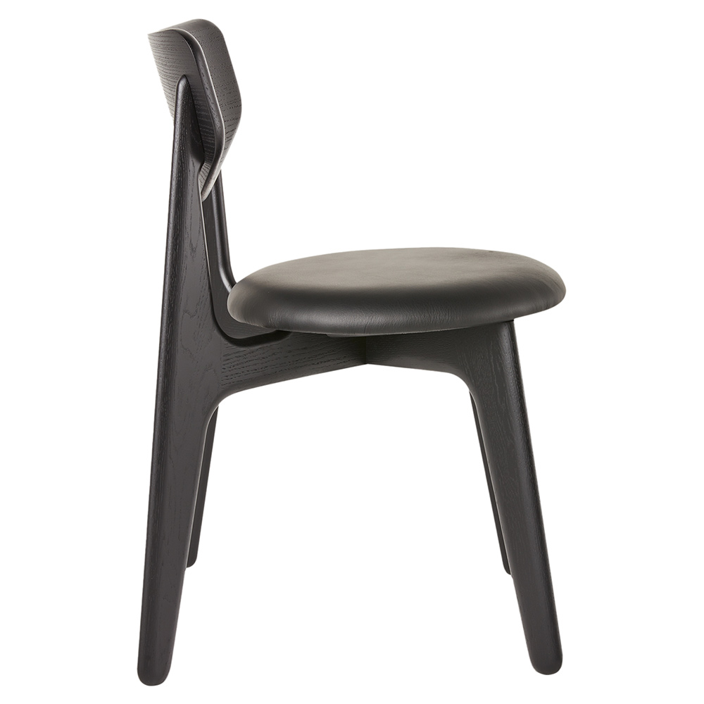 Slab Upholstered Dining Chair - Black Oak
