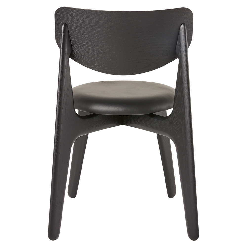 Slab Upholstered Dining Chair - Black Oak
