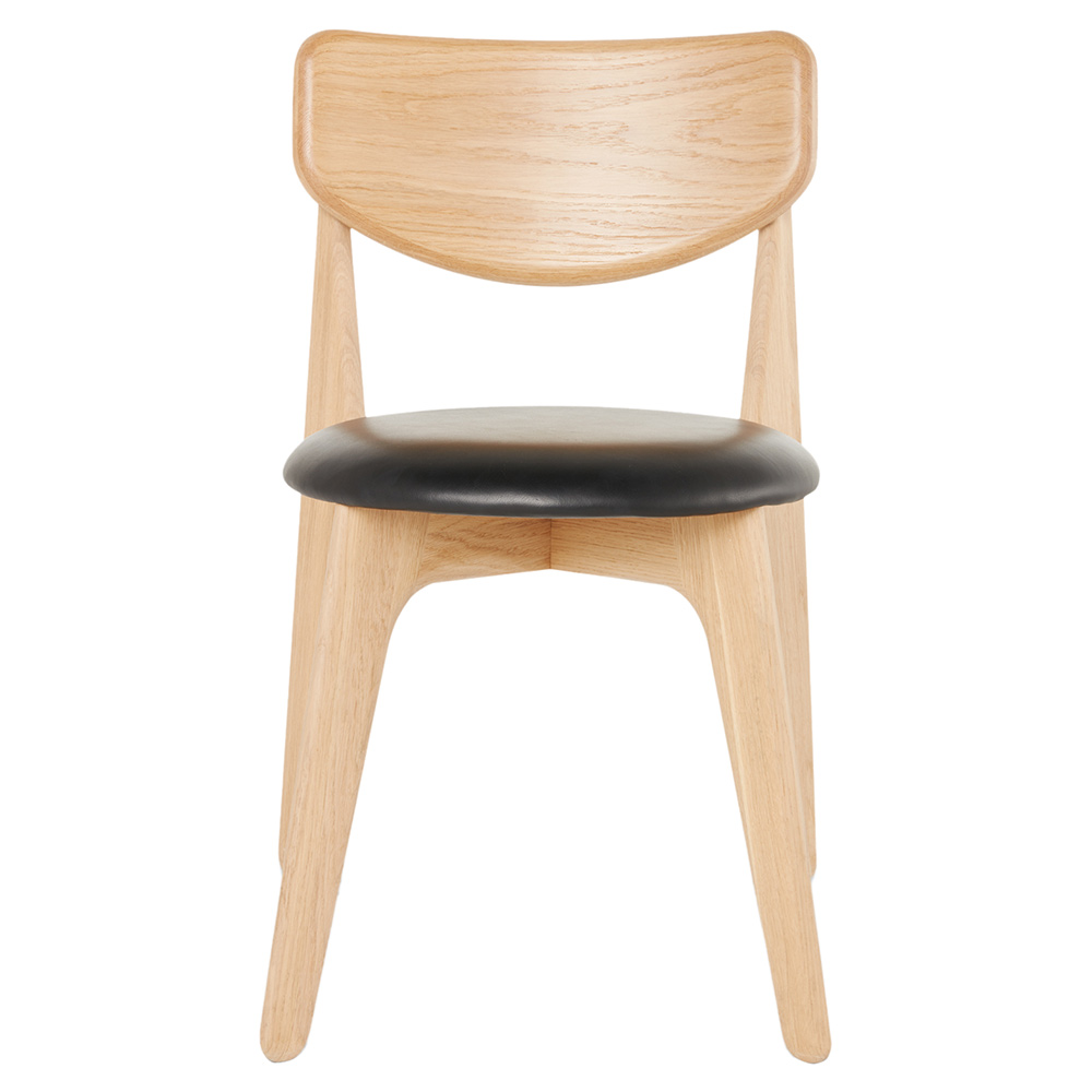 Slab Upholstered Dining Chair - Natural Oak