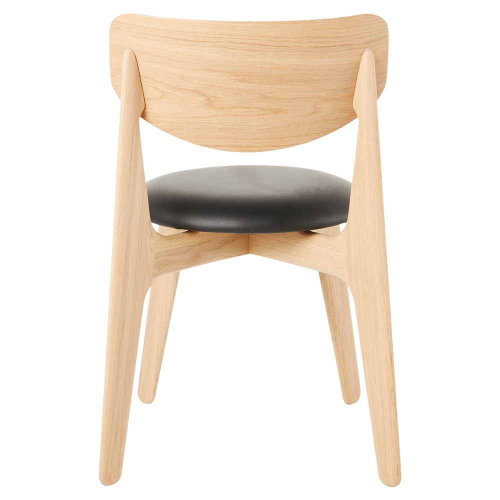 Slab Upholstered Dining Chair - Natural Oak