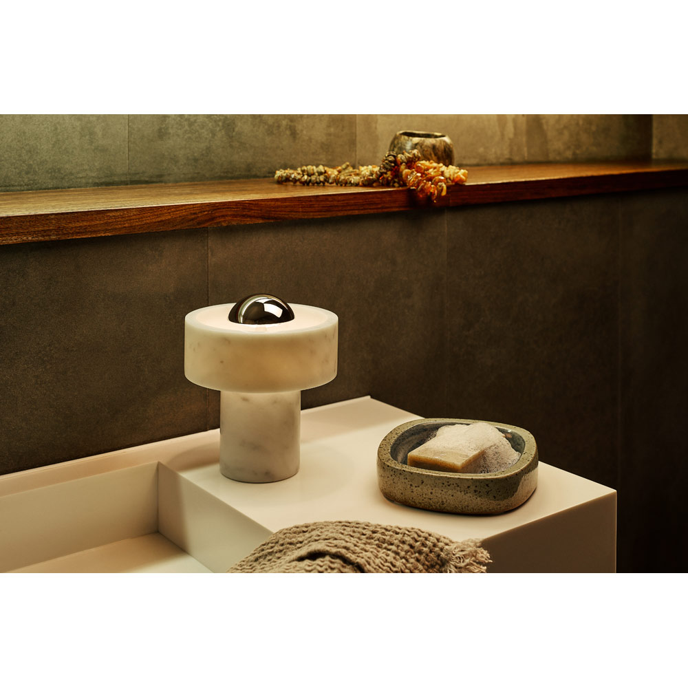 Stone Portable Lamp - Silver