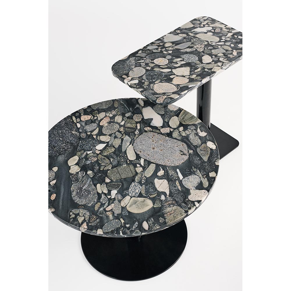 Stone Rectangle Table - Pebble Marble