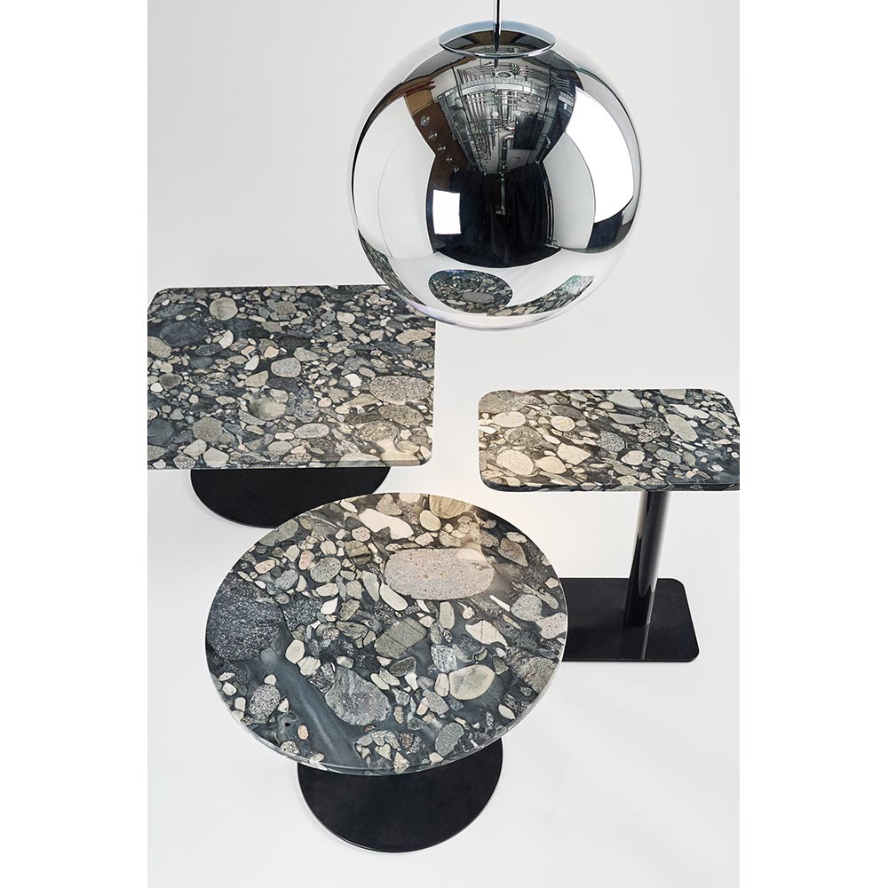 Stone Rectangle Table - Pebble Marble