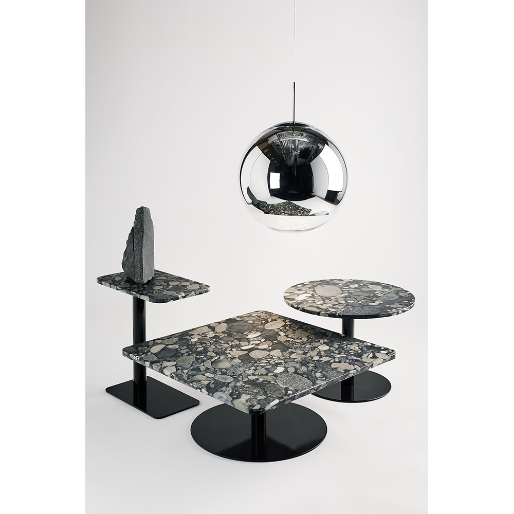 Stone Rectangle Table - Pebble Marble