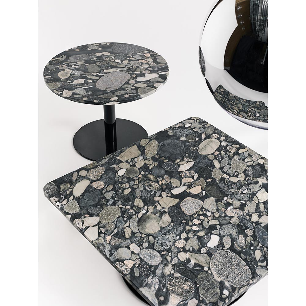 Stone Square Table - Pebble Marble