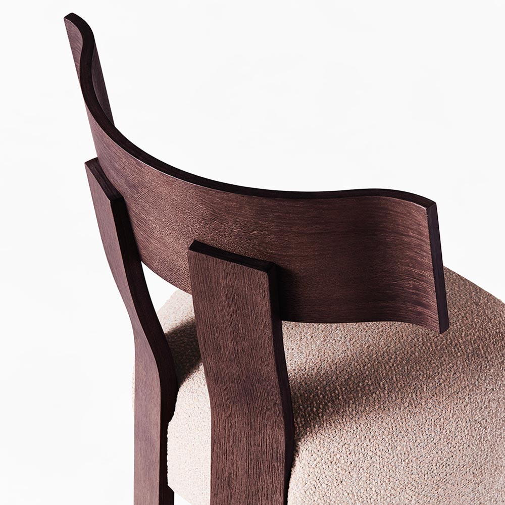 Alba Chair - Boucle, Dark Stained Oak