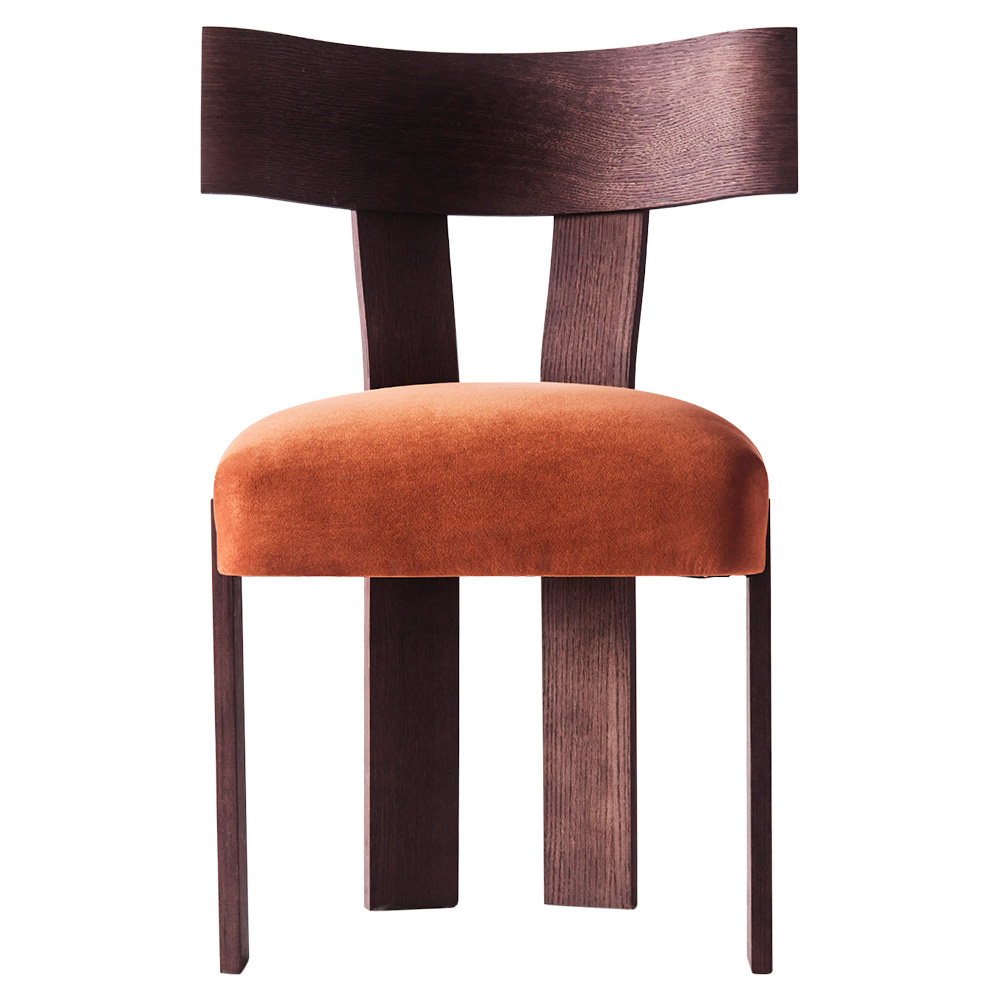 Alba Chair - Velvet, Dark Stained Oak