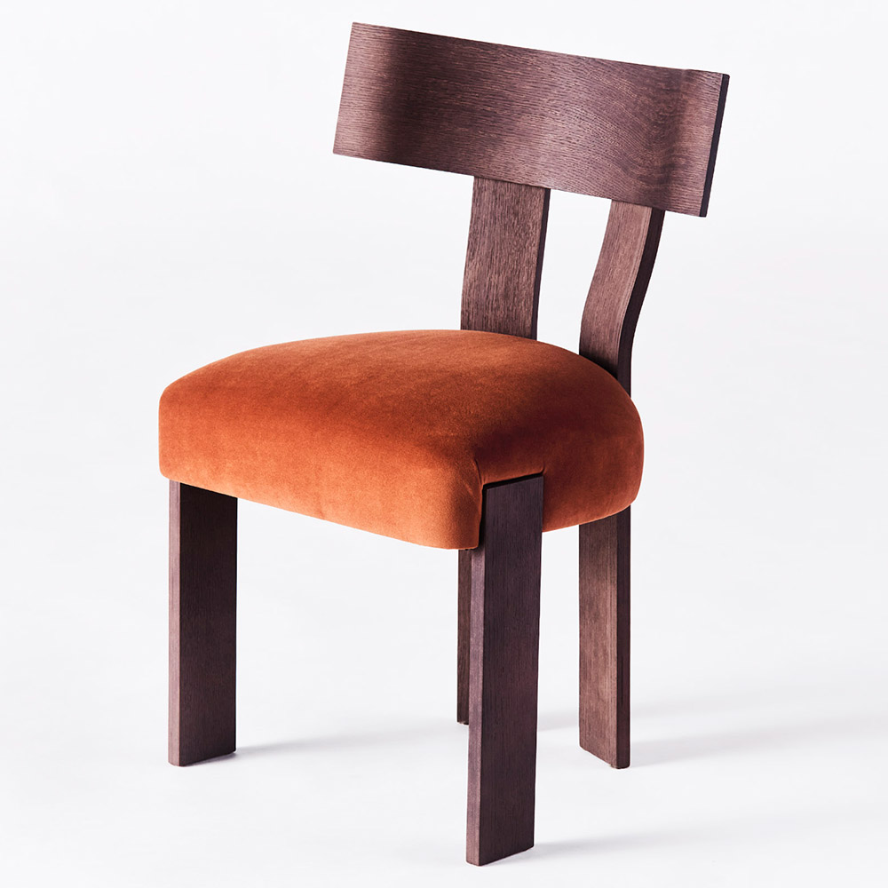 Alba Chair - Velvet, Dark Stained Oak