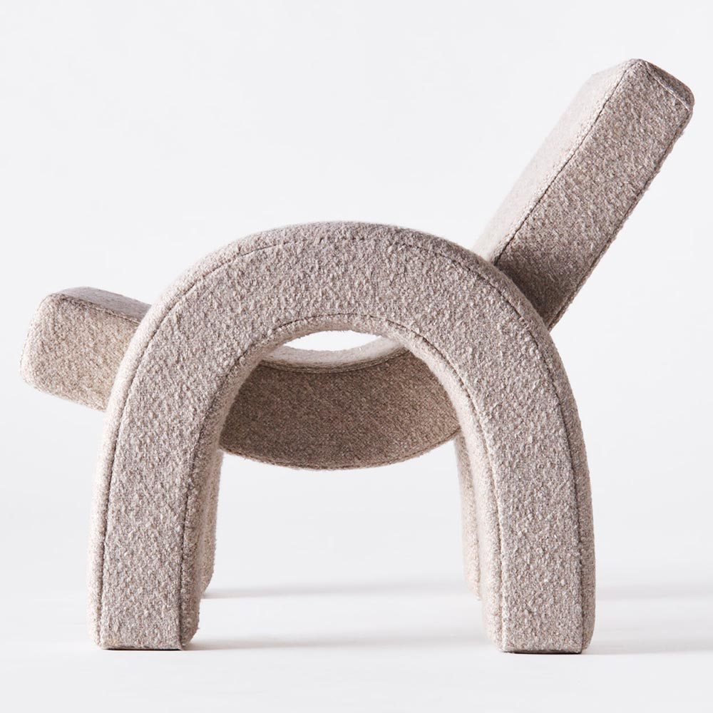Arco Large Lounge Chair - Natural Boucle | Rouse Home