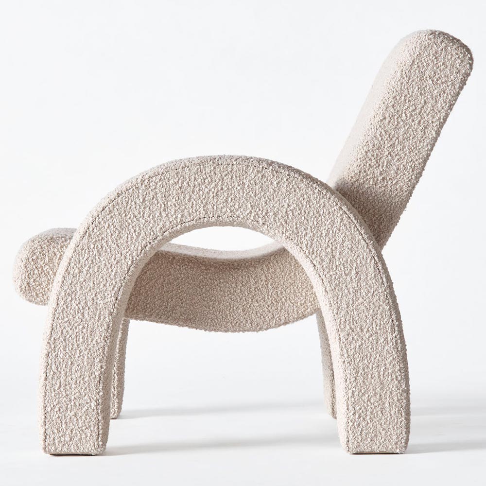 Arco Small Lounge Chair - Beige Boucle | Rouse Home