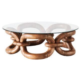 Bamboo Bracelet Sofa Table - Natural Beech