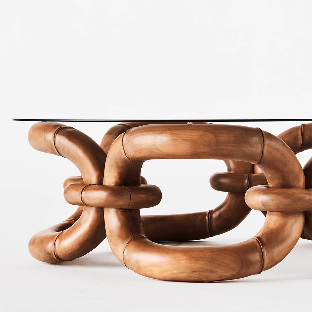 Bamboo Bracelet Sofa Table - Natural Beech | Rouse Home