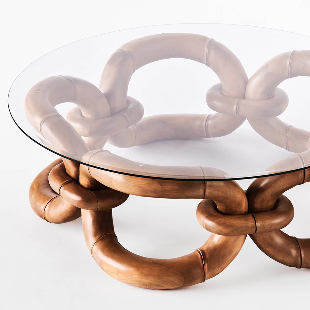 Bamboo Bracelet Sofa Table - Natural Beech | Rouse Home