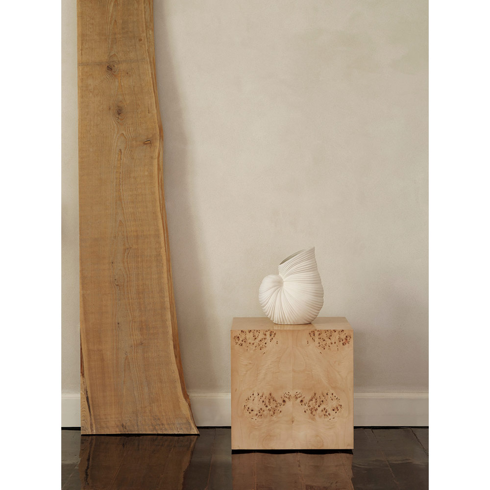 Burl Cube Side Table