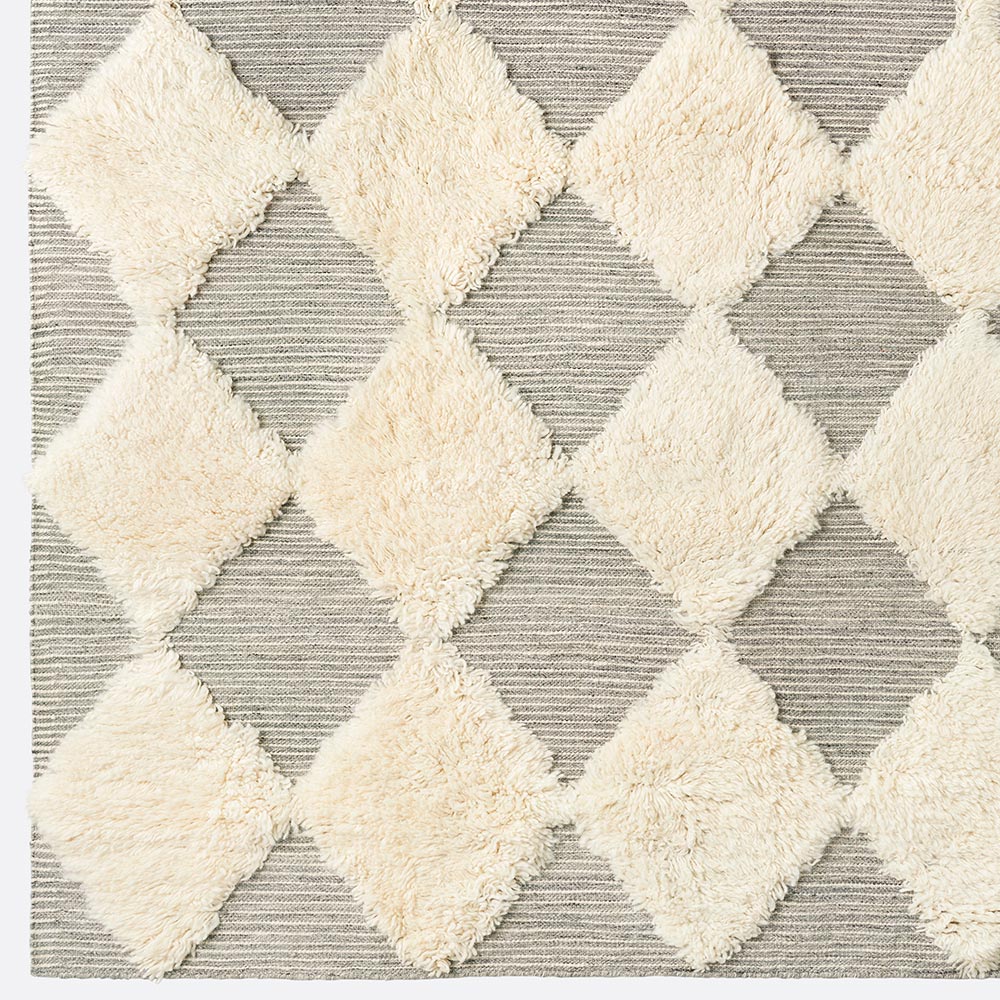 Chess Rya Rug - Gray, Off White
