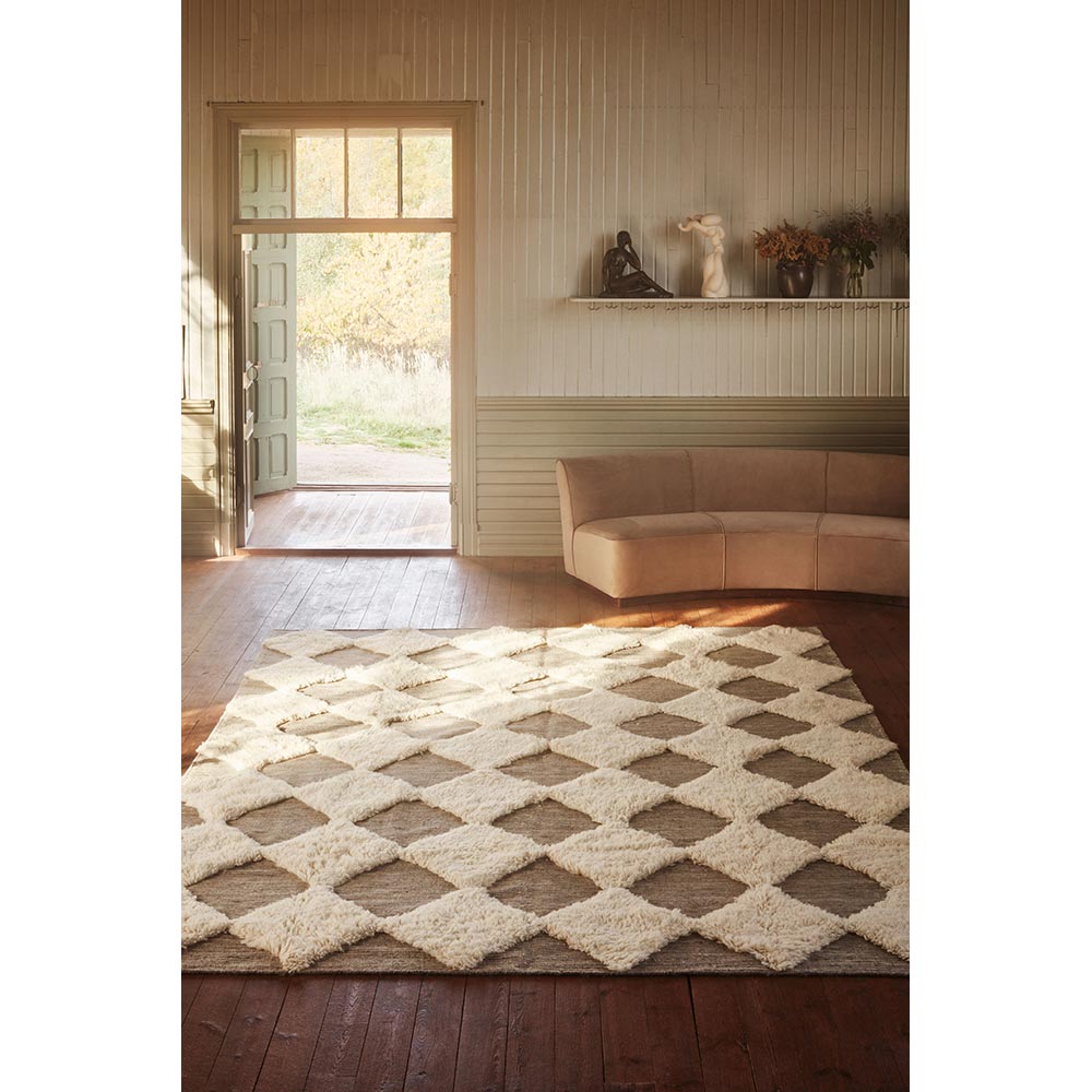 Chess Rya Rug - Gray, Off White