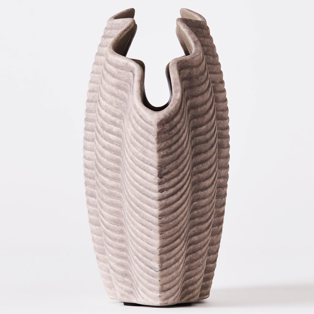 Concha Shell Large Vase - Gray