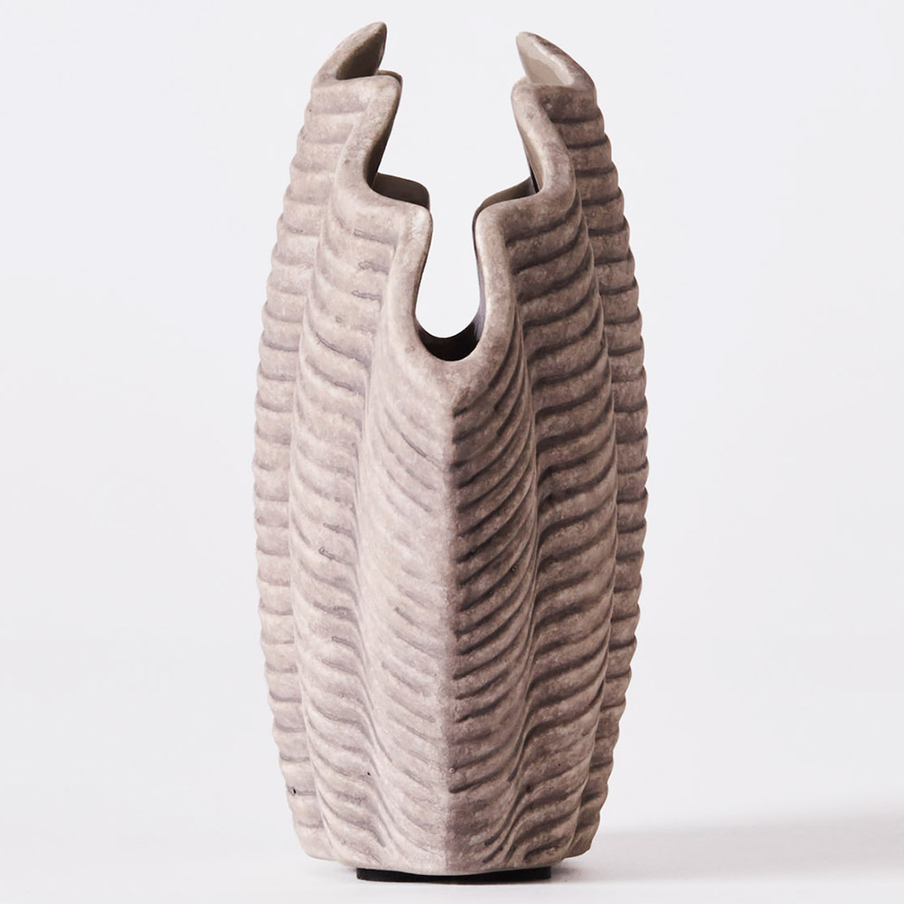 Concha Shell Medium Vase - Gray