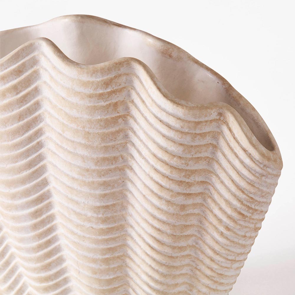 Concha Shell Medium Vase - White