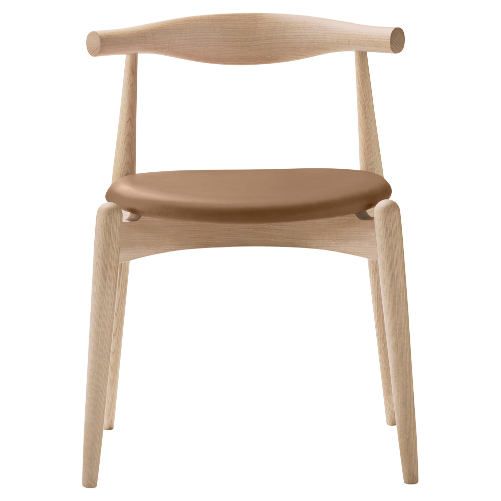 FALL DINING SALE UP TO 30% OFF CH20 Elbow Dining Chair - Leather Thor 325, Oak White Oil