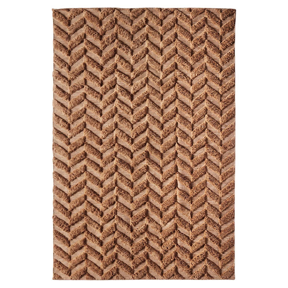 Herringbone Rug - Brown