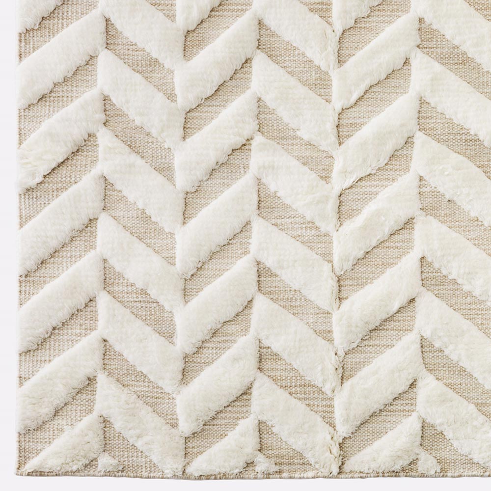 Herringbone Rug - White