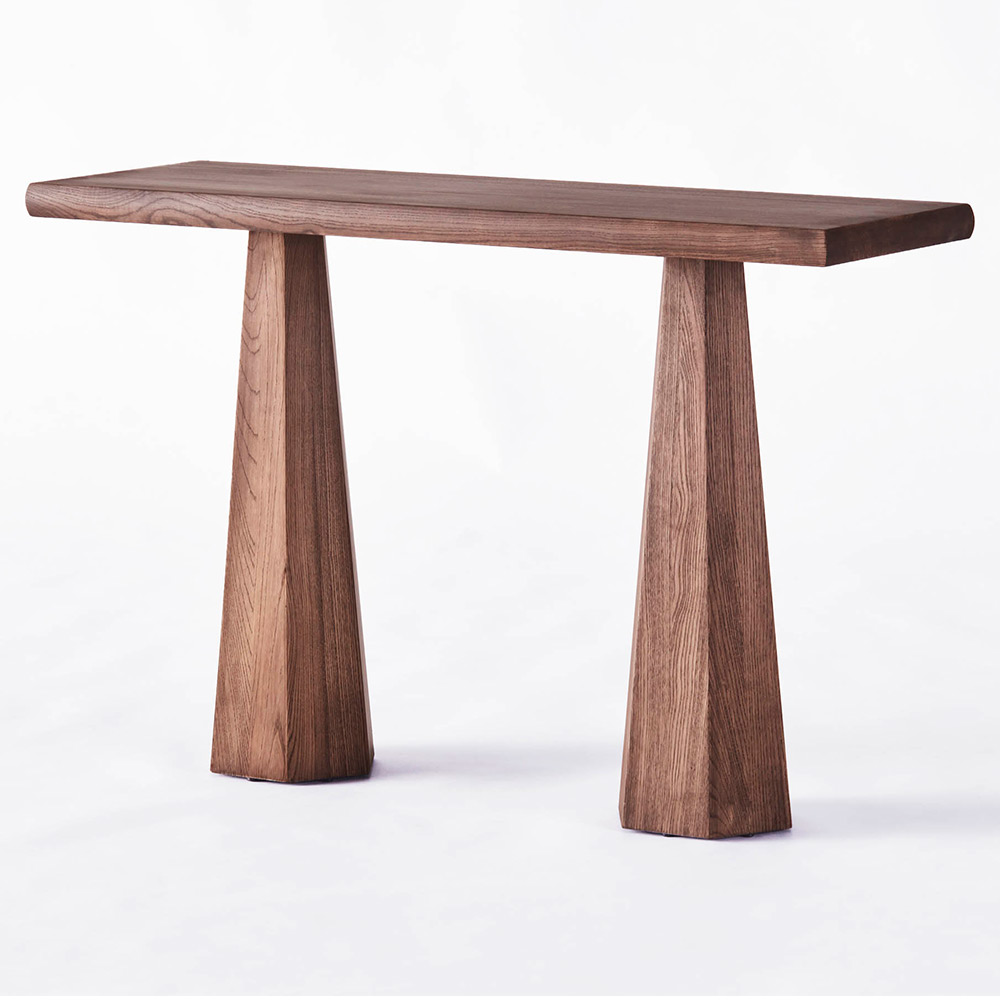 Hexagon Console Table - Stained Ash