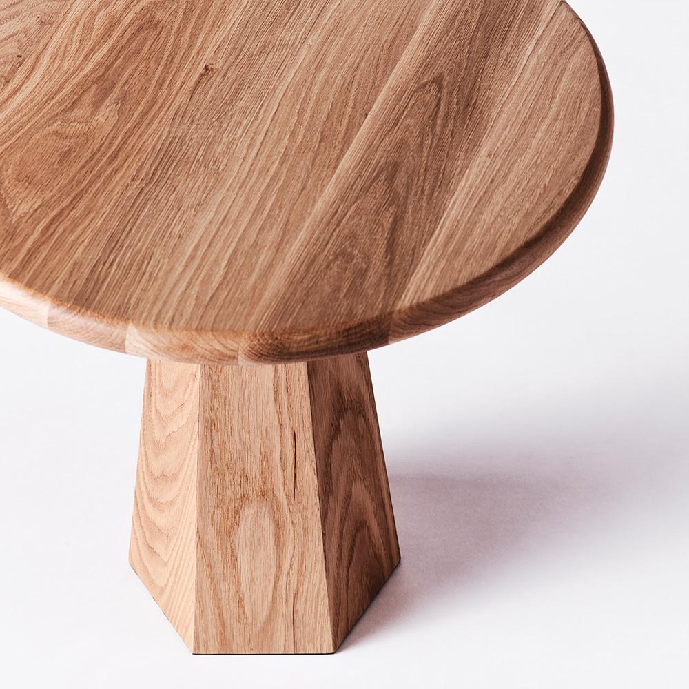 Hexagon Side Table - Oak
