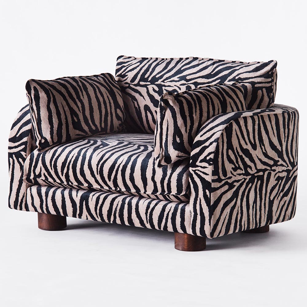 Miles Love Seat - Zebra