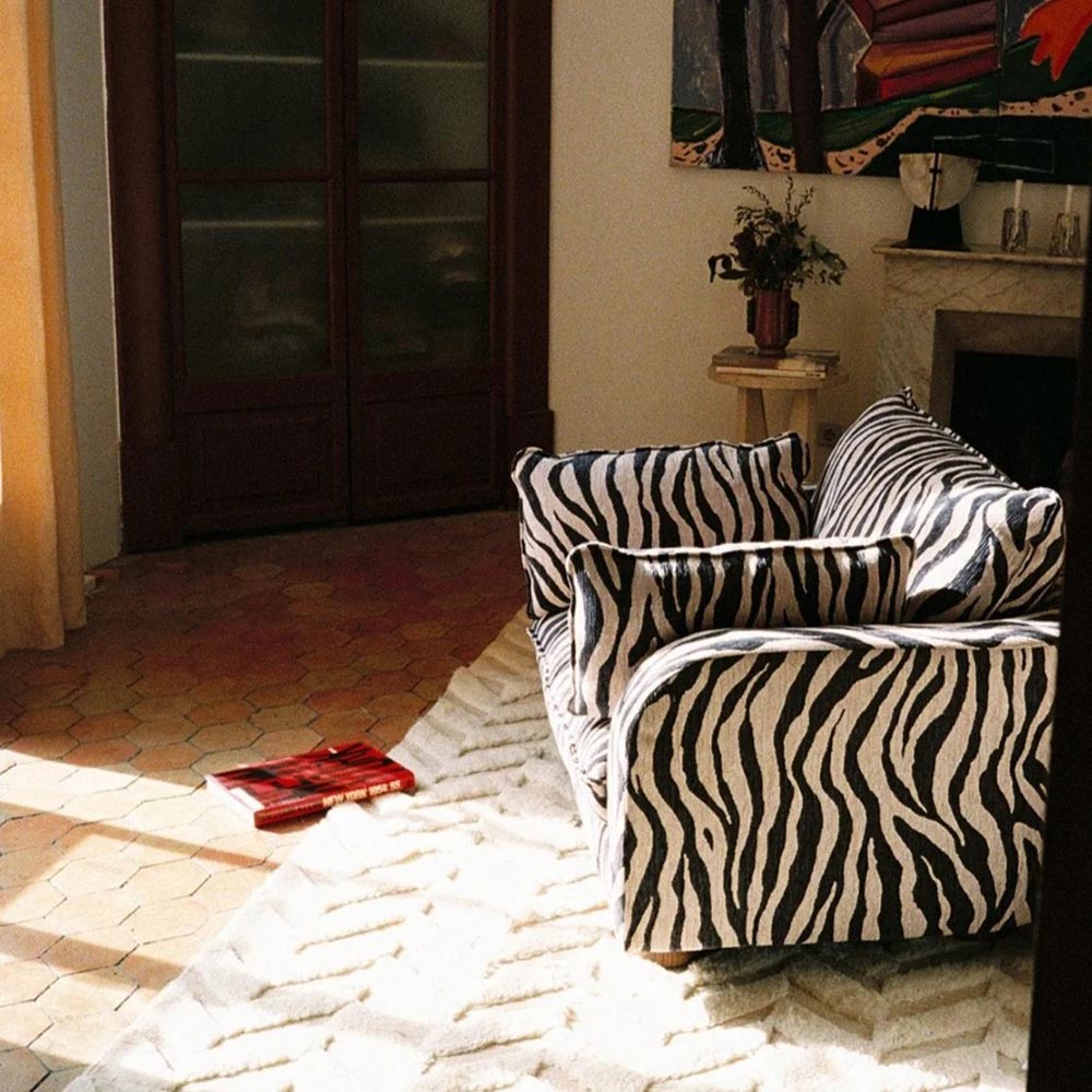 Miles Love Seat - Zebra
