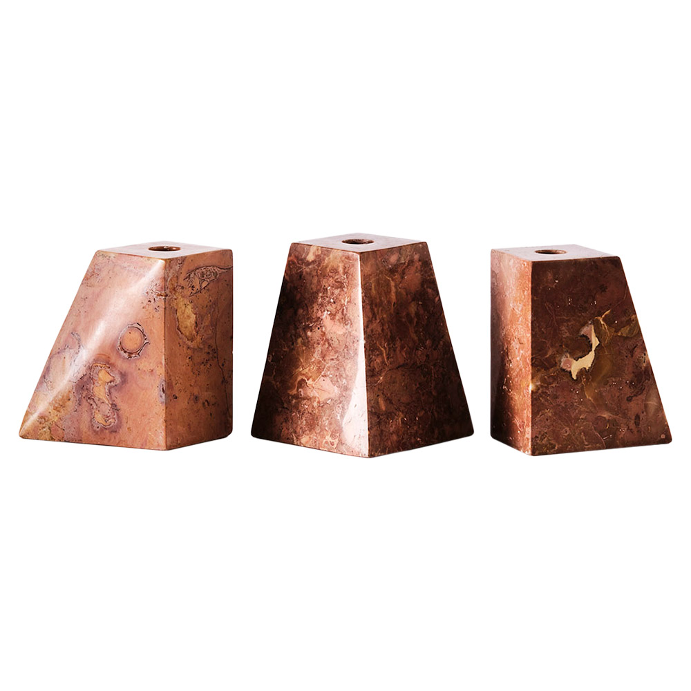 Pyramid Candle Holders - Red | Rouse Home