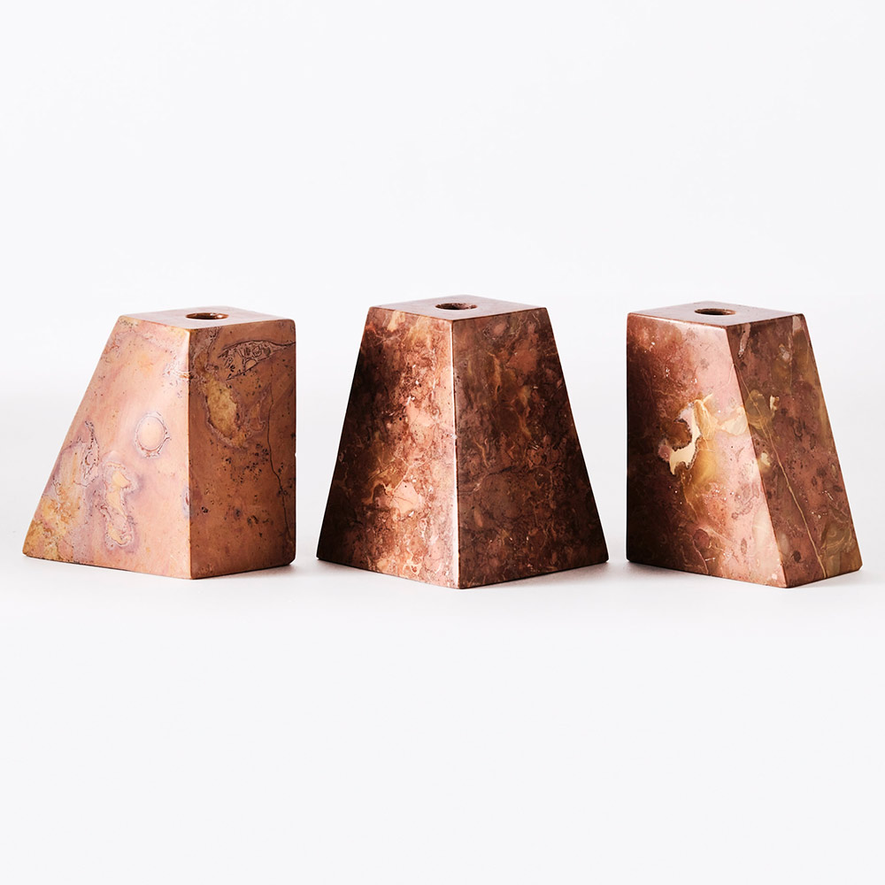 Pyramid Candle Holders - Red | Rouse Home