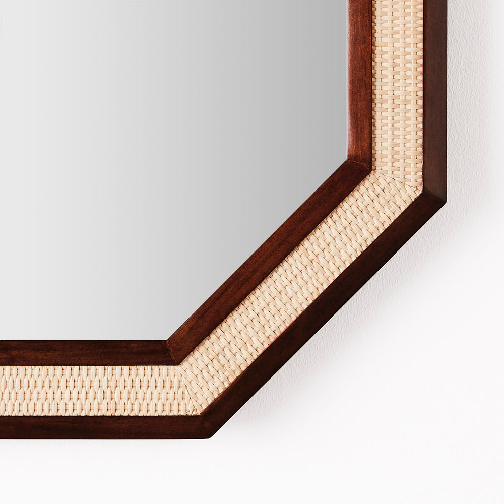 Rattan Small Mirror