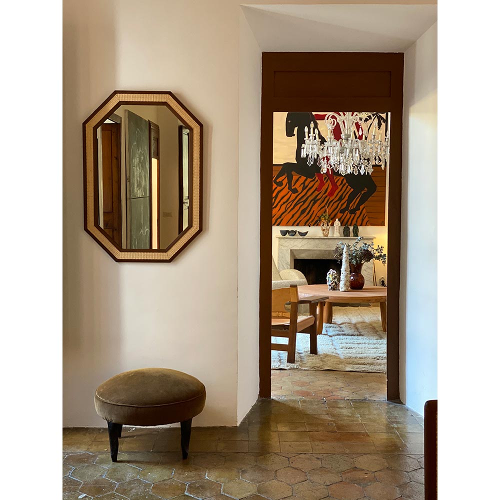 Rattan Small Mirror