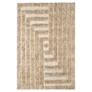 Shaggy Labyrinth Rug - Beige