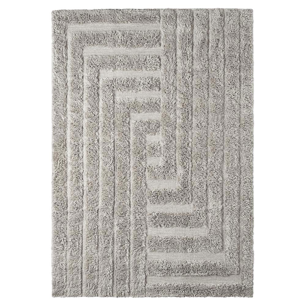Shaggy Labyrinth Rug - Gray
