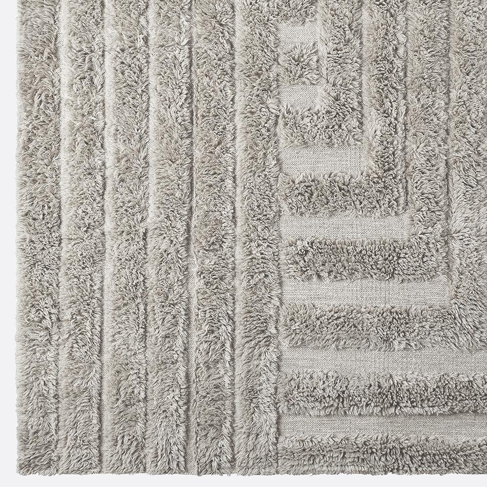 Shaggy Labyrinth Rug - Gray