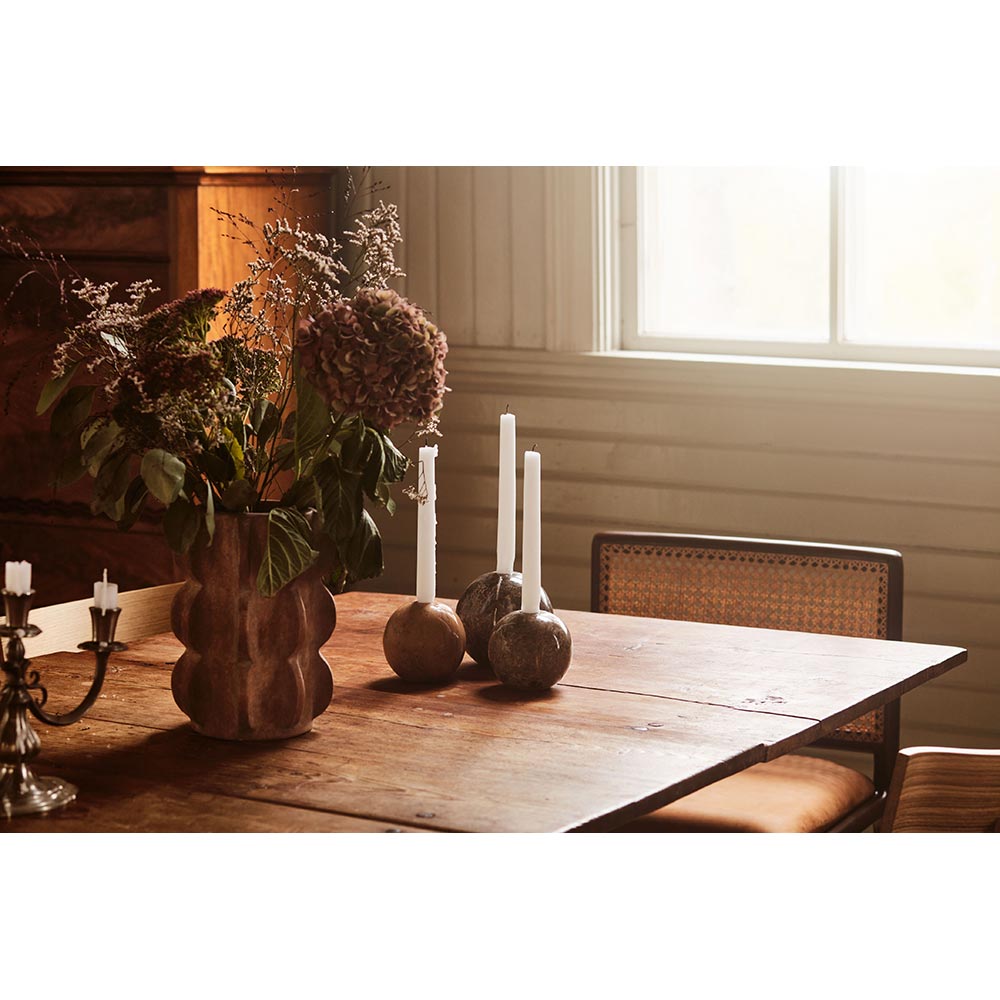 Sphere Medium Candle Holder - Red | Rouse Home