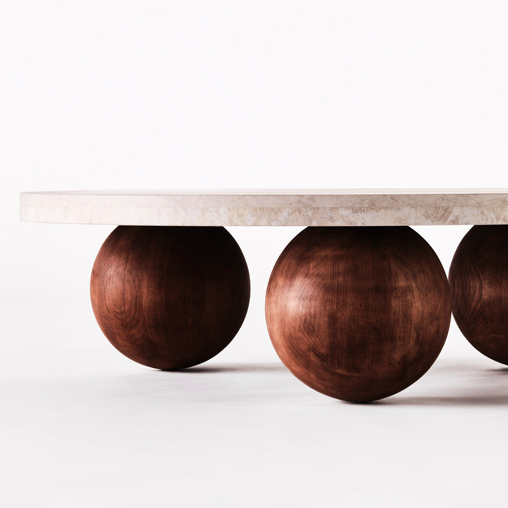 Sphere Round Sofa Table - Granite