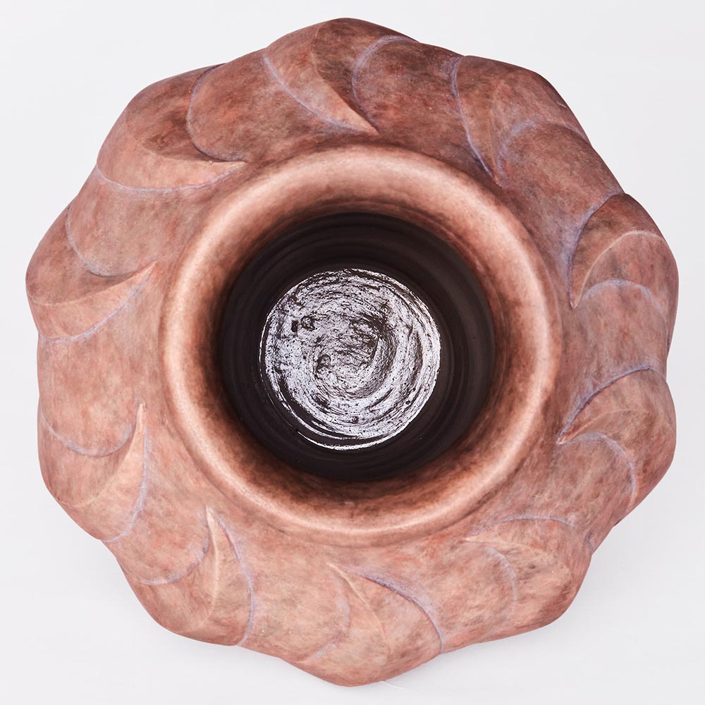 Swirl Large Vase - Brown