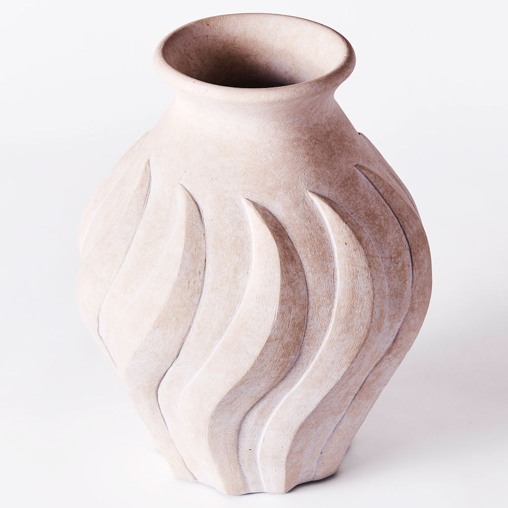 Swirl Large Vase - White