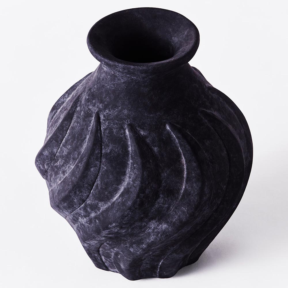 Swirl Small Vase - Black