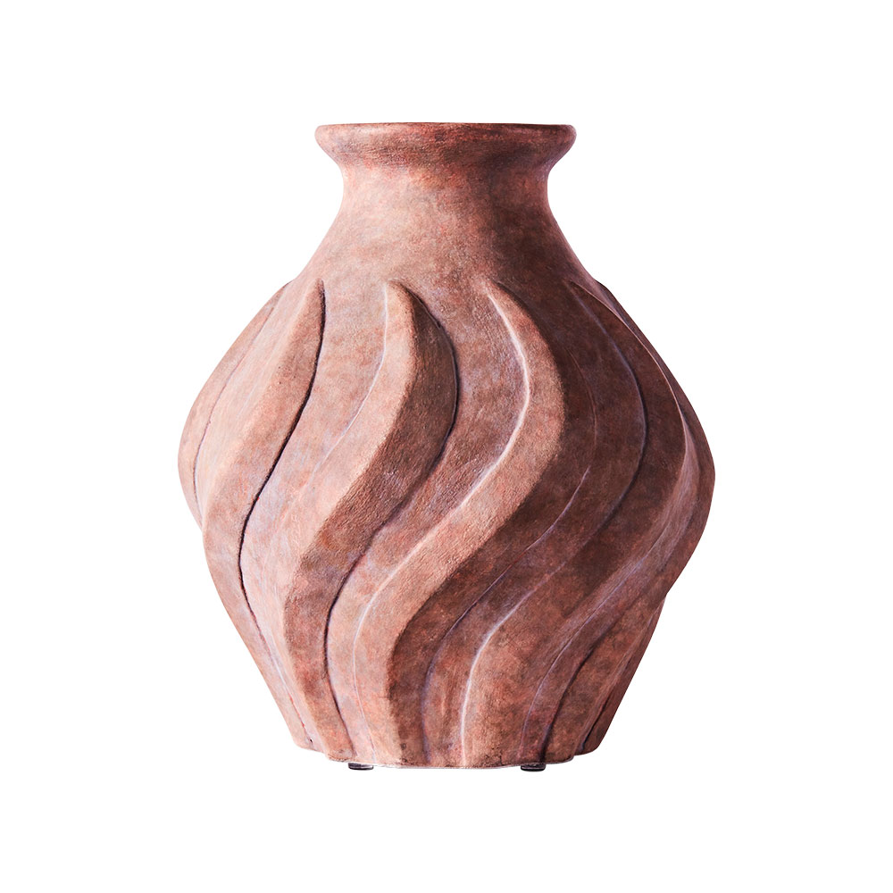 Swirl Small Vase - Brown