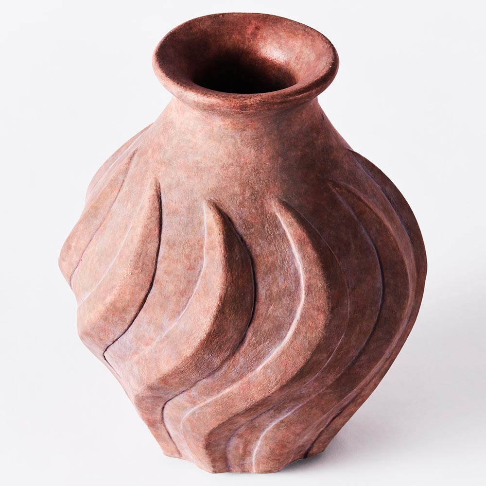 Swirl Small Vase - Brown