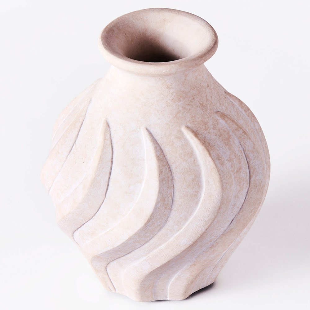 Swirl Small Vase - White