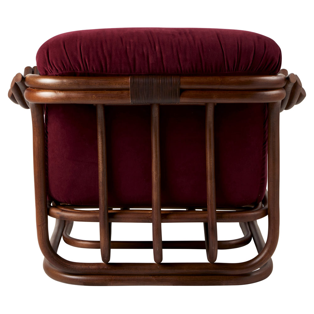 10141503_BCK_Poltrona Tria Lounge Chair_Dark Rattan_Fully Upholstered_Limonta, Fustagno 006 | Rouse Home
