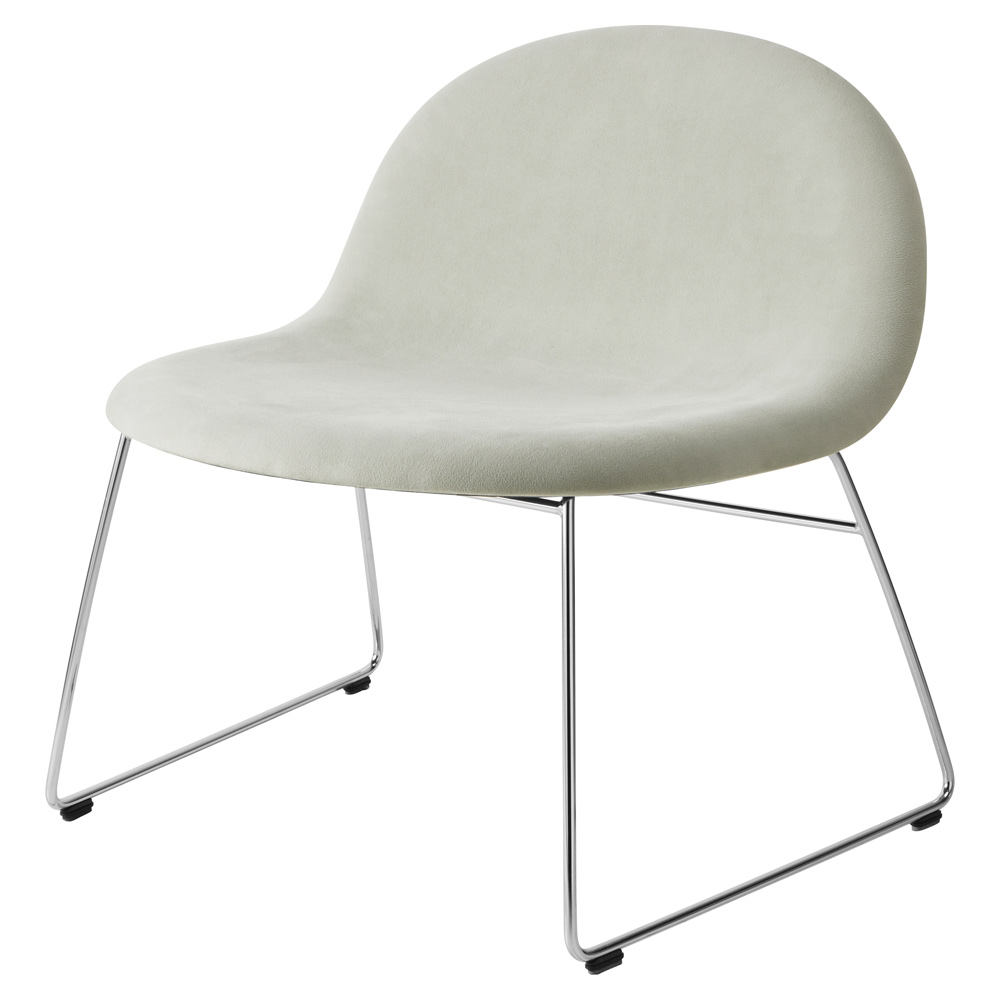 3D Lounge Chair Fully Upholstered Polished Stainless Steel | Rouse Home