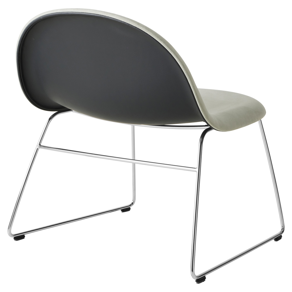 3D Lounge Chair Fully Upholstered Polished Stainless Steel | Rouse Home
